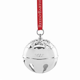 -,47TH ED. HOLLY BELL CHRISTMAS 2022 ORNAMENT. SILVERPLATED. 3.5" WIDE                                                                      
