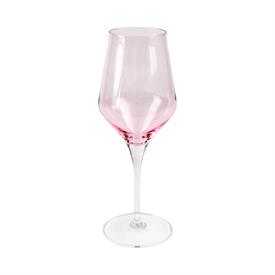-PINK WATER GLASS. 9.5" TALL, 11 OZ. CAPACITY                                                                                               