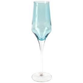 -TEAL CHAMPAGNE FLUTE. 10.25" TALL, 7 OZ. CAPACITY                                                                                          