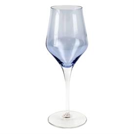 -BLUE WINE GLASS. 9" TALL, 9 OZ. CAPACITY                                                                                                   