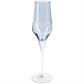 -BLUE CHAMPAGNE FLUTE. 10.25" TALL, 7 OZ. CAPACITY                                                                                          