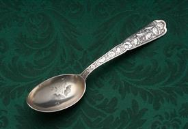 WOOD & HUGHES STERLING SILVER TABLE SERVING SPOON 1.60 TROY OUNCES 7.6" LONG INTERESTING PIECE                                              