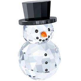 _,SNOWMAN WITH HAT FIGURINE. 2.25" TALL, 1.5" WIDE                                                                                          