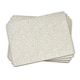 -SET OF 4 PLACEMATS, WILLOW BOUGH. 15.7" X 11.7". CORK-BACKED BOARD. WIPE WITH DAMP CLOTH.                                                  