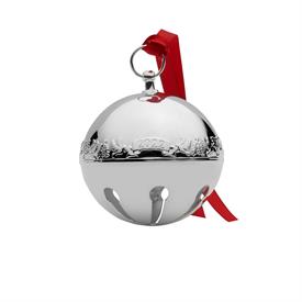 -,28TH STERLING SLEIGH BELL ORNAMENT (DOVES & HOLLY). STERLING SILVER. 2.75" WIDE, 2.75" HIGH. MSRP $600.00                                 