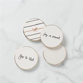 -SET OF 4 COASTERS. 4" WIDE                                                                                                                 