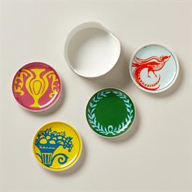 -SET OF 4 COASTERS WITH CADDY. MSRP $86.00                                                                                                  