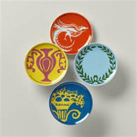 -SET OF 4 PARTY PLATES, ASSORTED. 6.25" WIDE. MSRP $86.00                                                                                   