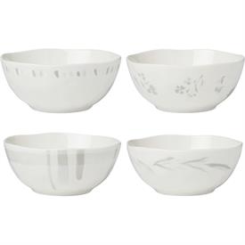 -SET OF 4 ALL PURPOSE BOWLS, ASSORTED. 6" WIDE. MSRP $100.00                                                                                