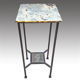 -SMALL SIDE TABLE. 12" X 12" WIDE, 26.5" TALL. HANDMADE IN MASSACHUSETTS.                                                                   