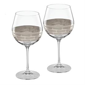 -SET OF 2 RED WINE GLASSES. 8.5" TALL. HANDWASH ONLY.                                                                                       