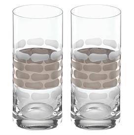 -SET OF 2 HIGHBALL GLASSES. 6.3" TALL. HAND WASH ONLY.                                                                                      