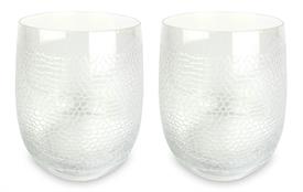 -SET OF 2 DOUBLE OLD FASHIONED GLASSES. HAND WASH.                                                                                          