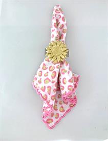 -:SET OF 4 PINK CHEETAH DINNER NAPKINS. 20" X 20". HAND WASH COLD ONLY. LAY FLAT TO DRY.                                                    