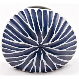 -,MINI ROUND 'DIVA' VASE IN BLUE. 4.7" LONG, 2.4" WIDE, 4" TALL                                                                             