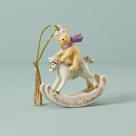 -,2022 WINNIE THE POOH BABY'S 1ST CHRISTMAS ORNAMENT. 4" TALL, 3.5" WIDE. MSRP $80.00                                                       