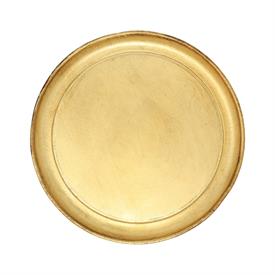 _,SMALL ROUND TRAY, GOLD. 9.75" WIDE. CLEAN WITH DAMP CLOTH.                                                                                