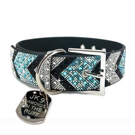 -:SMALL TURQUOISE DOG COLLAR. 7"-11" NECK                                                                                                   