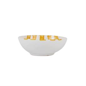 -YELLOW STRIPE CEREAL BOWL. 5.5" WIDE                                                                                                       