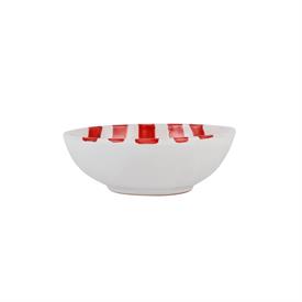 -RED STRIPE CEREAL BOWL. 5.5" WIDE                                                                                                          