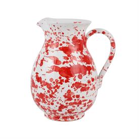 -RED SPLATTER PITCHER. 7 CUP CAPACITY                                                                                                       