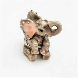 -BABY ELEPHANT MINI TRINKET BOX. 1.25" TALL, 1.1" LONG                                                                                      