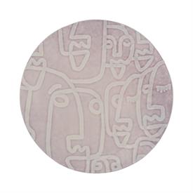 -12" LILAC FACES ROUND PLATTER                                                                                                              
