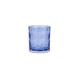 -COBALT DOUBLE OLD FASHIONED GLASS. 3.5" TALL, 10 OZ. CAPACITY                                                                              