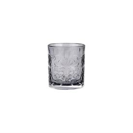 -SMOKE DOUBLE OLD FASHIONED GLASS. 3.5" TALL, 10 OZ. CAPACITY                                                                               