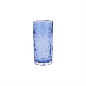 -COBALT HIGHBALL GLASS. 6" TALL, 12 OZ. CAPACITY                                                                                            