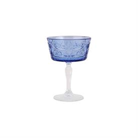 -COBALT CHAMPAGNE COUPE GLASS. 5.5" TALL, 8 OZ. CAPACITY                                                                                    