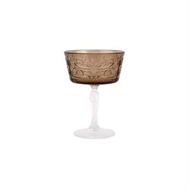 -TORTOISE CHAMPAGNE COUPE GLASS. 5.5" TALL, 8 OZ. CAPACITY                                                                                  