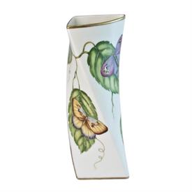 -BUTTERFLY TRIANGULAR VASE. 10" TALL, 4.5" WIDE                                                                                             