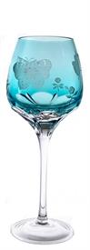 -TURQUOISE RED WINE GLASS                                                                                                                   