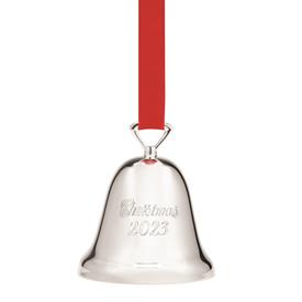 _,2023 ANNUAL BELL ORNAMENT. ENGRAVED 'CHRISTMAS 2023'. SILVER PLATED. 3" TALL. MSRP $30.00                                                 