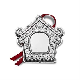 _,11TH ENGRAVABLE GINGERBREAD HOUSE ENGRAVEABLE ORNAMENT. SILVER PLATED. MSRP $90.00                                                        