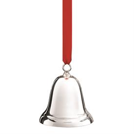 -,PLAIN STERLING BELL, 'RINGING IN THE SEASON' LEGACY ORNAMENT. 2.75" TALL. MADE IN THE USA.                                                