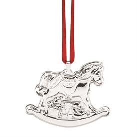 ,BABY'S 1ST ROCKING HORSE, CHRISTMAS ORNAMENT. STERLING SILVER. 2.75" TALL. MSRP $200.00                                                    