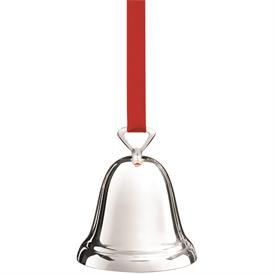 -,PLAIN 'RINGING IN THE SEASON' SILVERPLATED BELL ORNAMENT. 3" TALL                                                                         