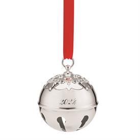 -,49TH EDITION HOLLY BELL ORNAMENT. SILVER PLATED. 3.75" TALL                                                                               