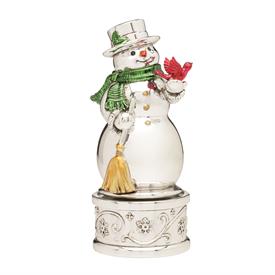 -,VINTAGE CHRISTMAS MUSICAL SNOWMAN. PLAYS 'JINGLE BELLS'. 7.25" TALL, 3.25" WIDE                                                           