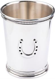 -,Kentucky Horse Shoe Sterling Silver Julep cup made in Italy                                                                               