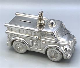 ,FIRE TRUCK BANK STERLING, GENTLY USED, A COUPLE OF SMALL DINGS, TIFFANY & CO. 13.87 TROY OUNCES                                            