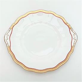 ,RED ROUND HANDLED CAKE PLATE, 9.5"                                                                                                         