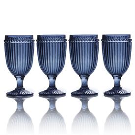 -BLUE ICED BEVERAGE GLASS, SET OF 4                                                                                                         