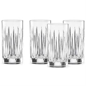 -SET OF 4 ICED BEVERAGE GLASSES. 13 OZ. CAPACITY. HAND WASH. BREAKAGE REPLACEMENT AVAILABLE.                                                