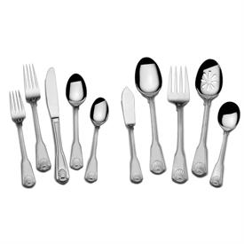 -45-PIECE SET. SERVICE FOR 8 WITH 5-PIECE HOSTESS SET. 18/10 STAINLESS STEEL. DISHWASHER SAFE.                                              