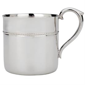 -766 ROYAL BEAD SILVERPLATE BABY CUP. 2.25"                                                                                                 