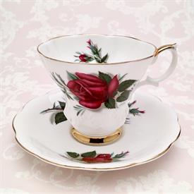 ,'PATRICIA' TEA CUP & SAUCER FROM THE 'SWEETHEART ROSES' SERIES. LYRIC SHAPE. CA 1950-1970'S.                                               