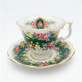 ,'EXQUISITE' FROM THE GARLAND SERIES TEA CUP & SAUCER. GAINBROUGH SHAPE. CA. 1970'S-1980'S                                                  